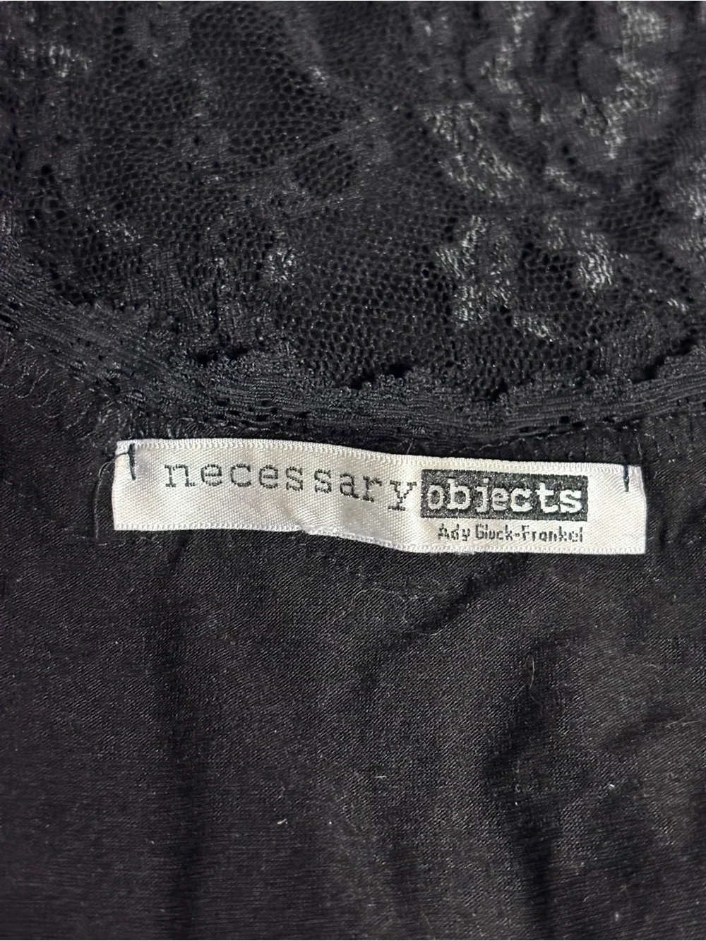 NECESSARY OBJECTS Black Stretch Lace Layered Corset Style Camisole VINTAGE Y2K - Picture 5 of 7